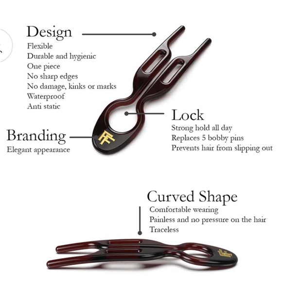 Fiona Franchimon No 1 Hairpin Brown - One Hairpin New With Original Box - Picture 4 of 8